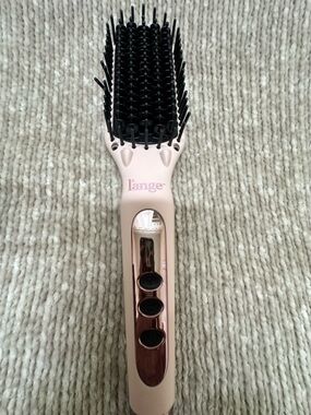 L'ange Hair Le Vite Ceramic Straightening Brush Sleek Frizz-Free Hair (Blush)